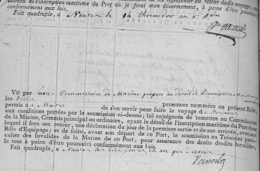 Archives Départementales de Loire Atlantique (AD44) en ligne- Rôles de bord Archives Départementales de Loire Atlantique (AD44) en ligne- Rôles de bord