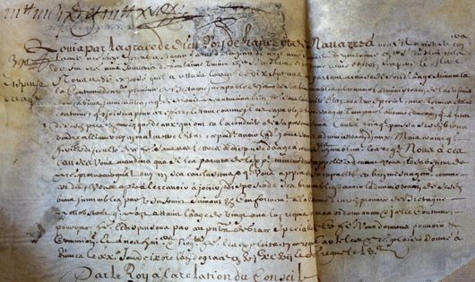 lettre de dispense d'age - 1697