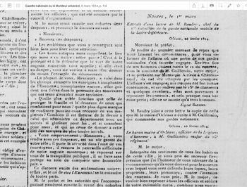 Retronews en ligne - Presse- la gazette nationale ou le moniteur universel du 6 mars 1814